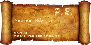 Puchner Róza névjegykártya